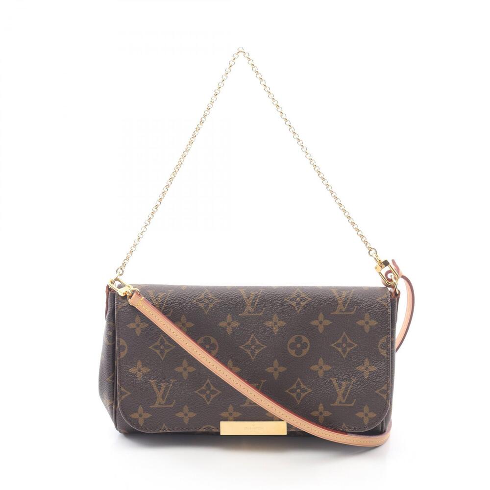 Louis Vuitton Favorite Handbag Canvas Leather Monogram Brown
